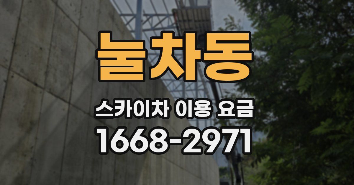 눌차동 스카이차 이용 요금