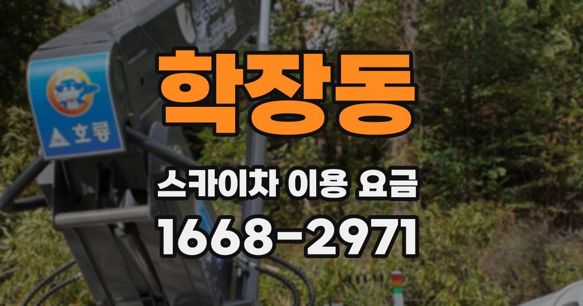 학장동 스카이차 이용 요금