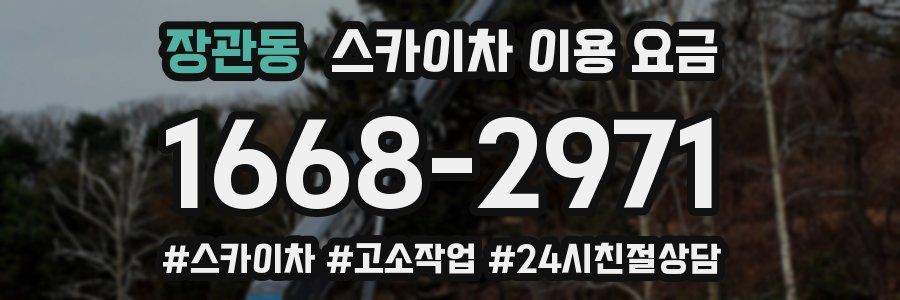 장관동 스카이차 이용 요금
