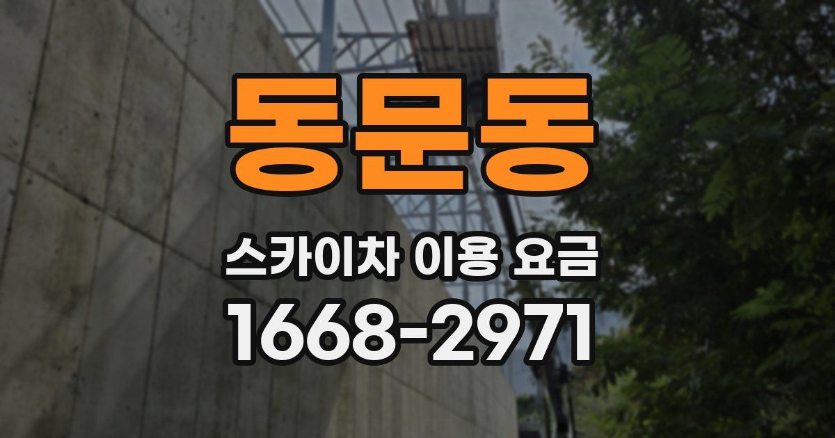 동문동 스카이차 이용 요금