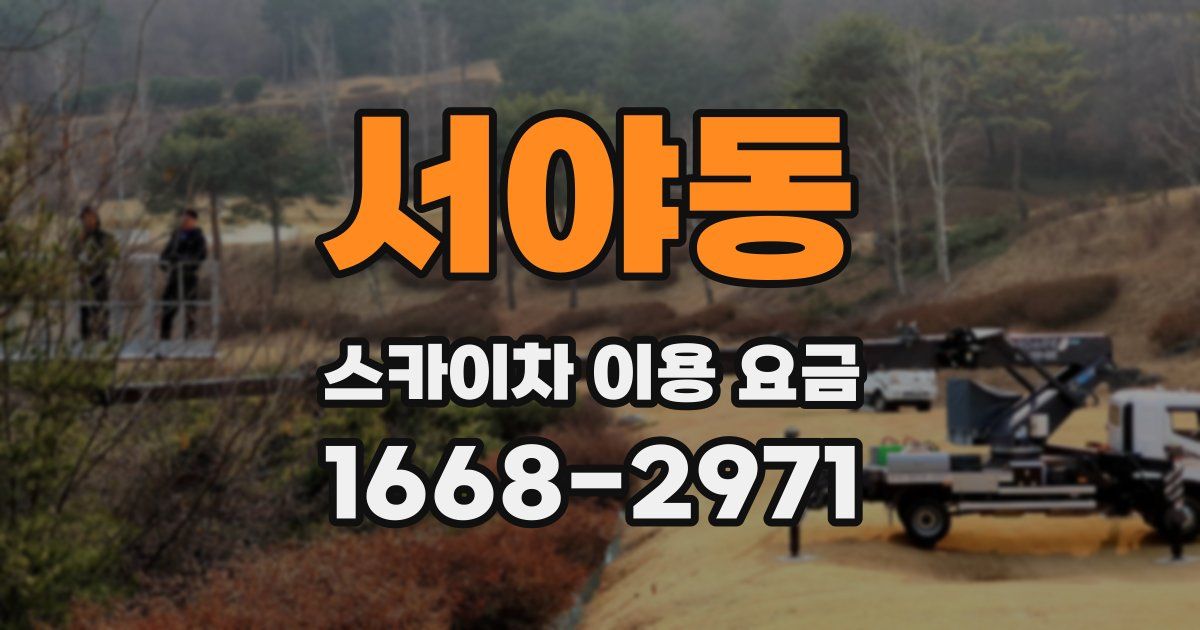 서야동 스카이차 이용 요금