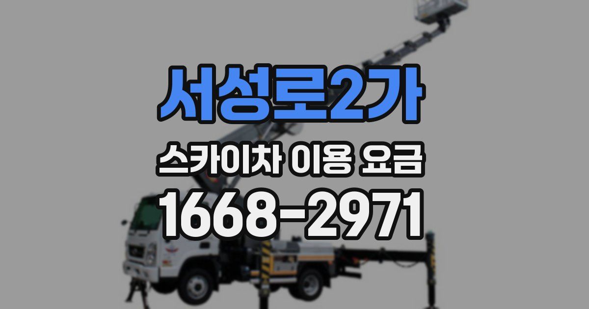 서성로2가 스카이차 이용 요금