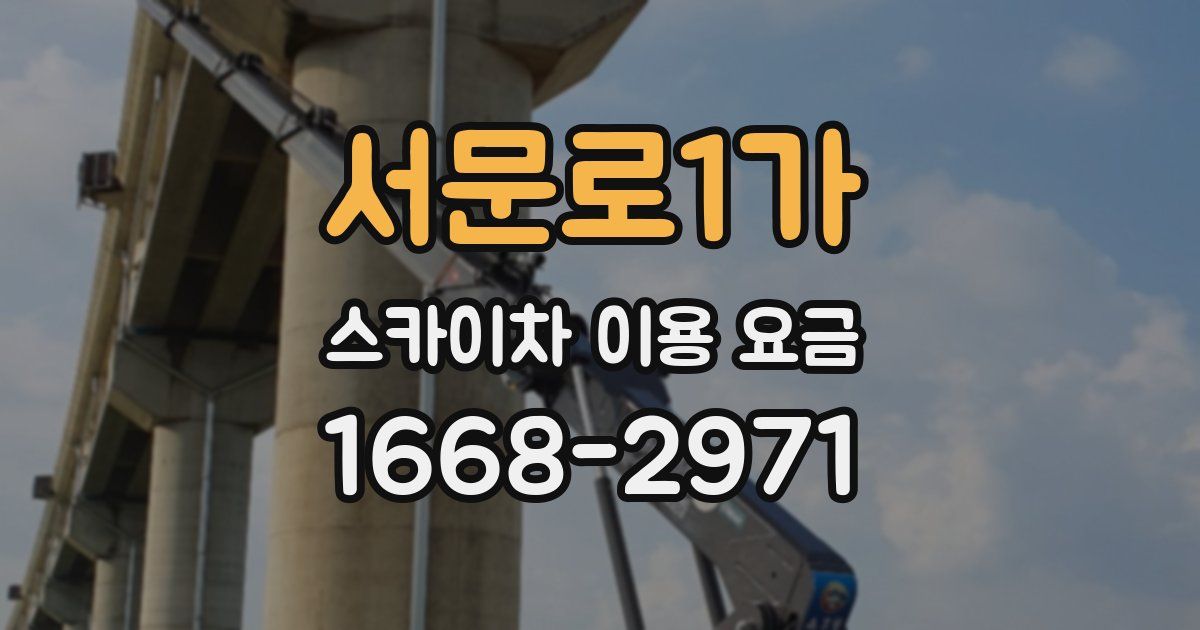 서문로1가 스카이차 이용 요금