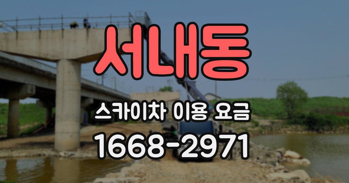 서내동 스카이차 이용 요금
