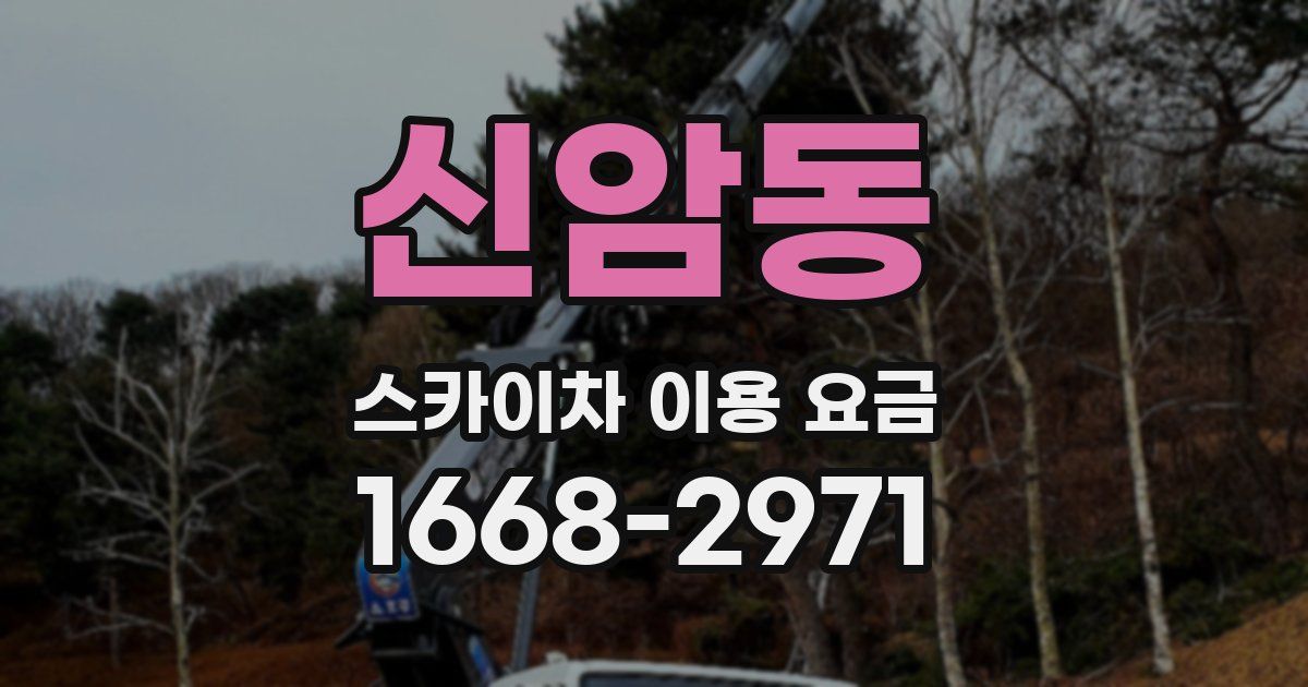 신암동 스카이차 이용 요금