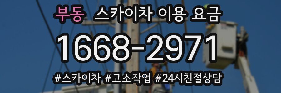 부동 스카이차 이용 요금