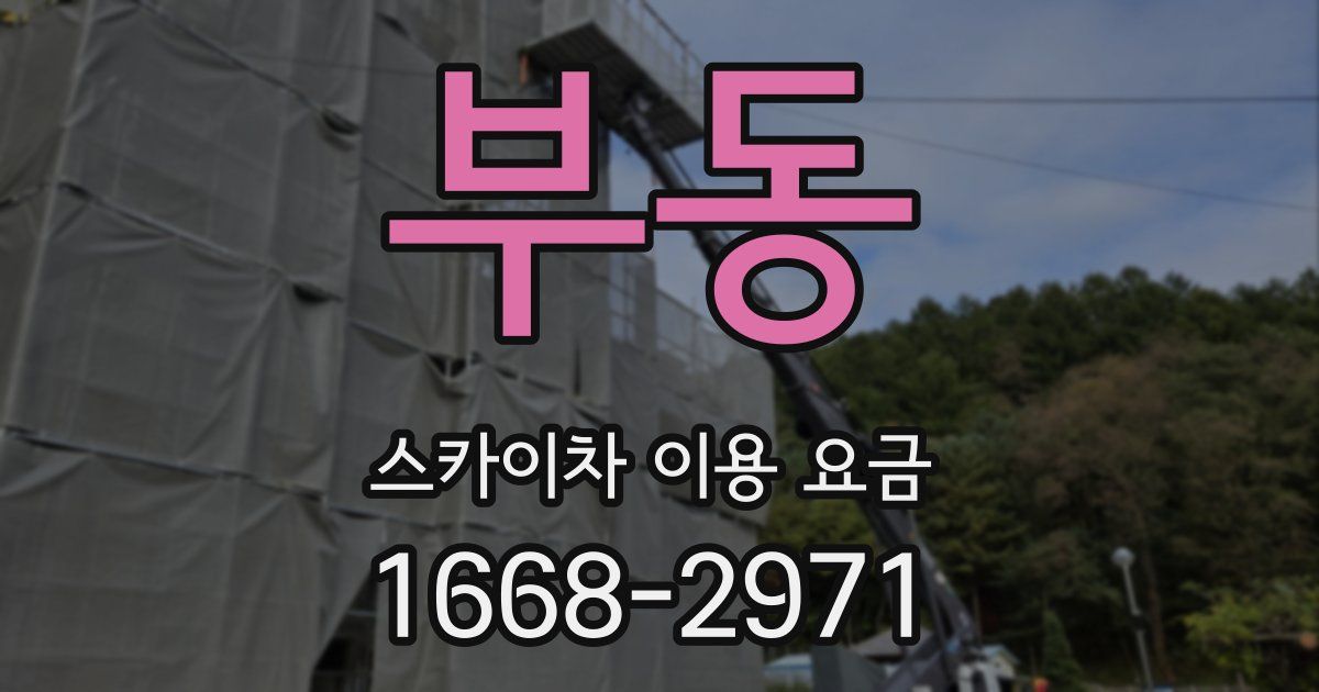 부동 스카이차 이용 요금