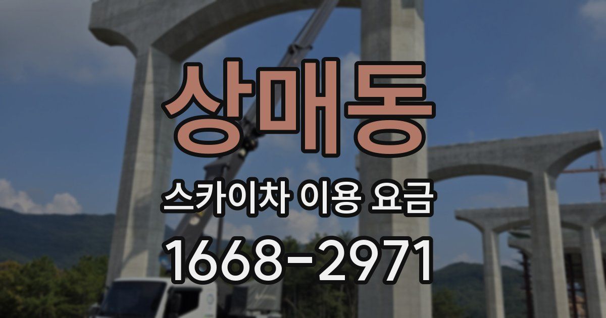 상매동 스카이차 이용 요금
