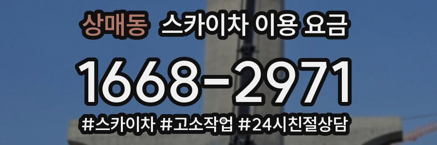 상매동 스카이차 이용 요금