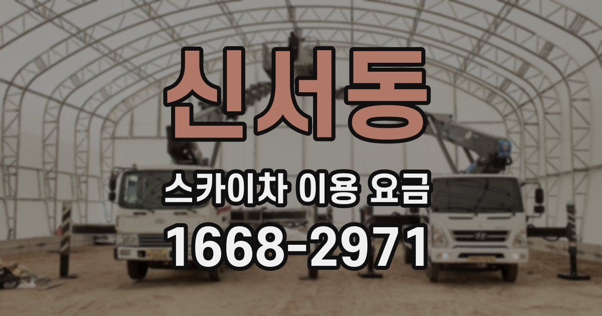 신서동 스카이차 이용 요금