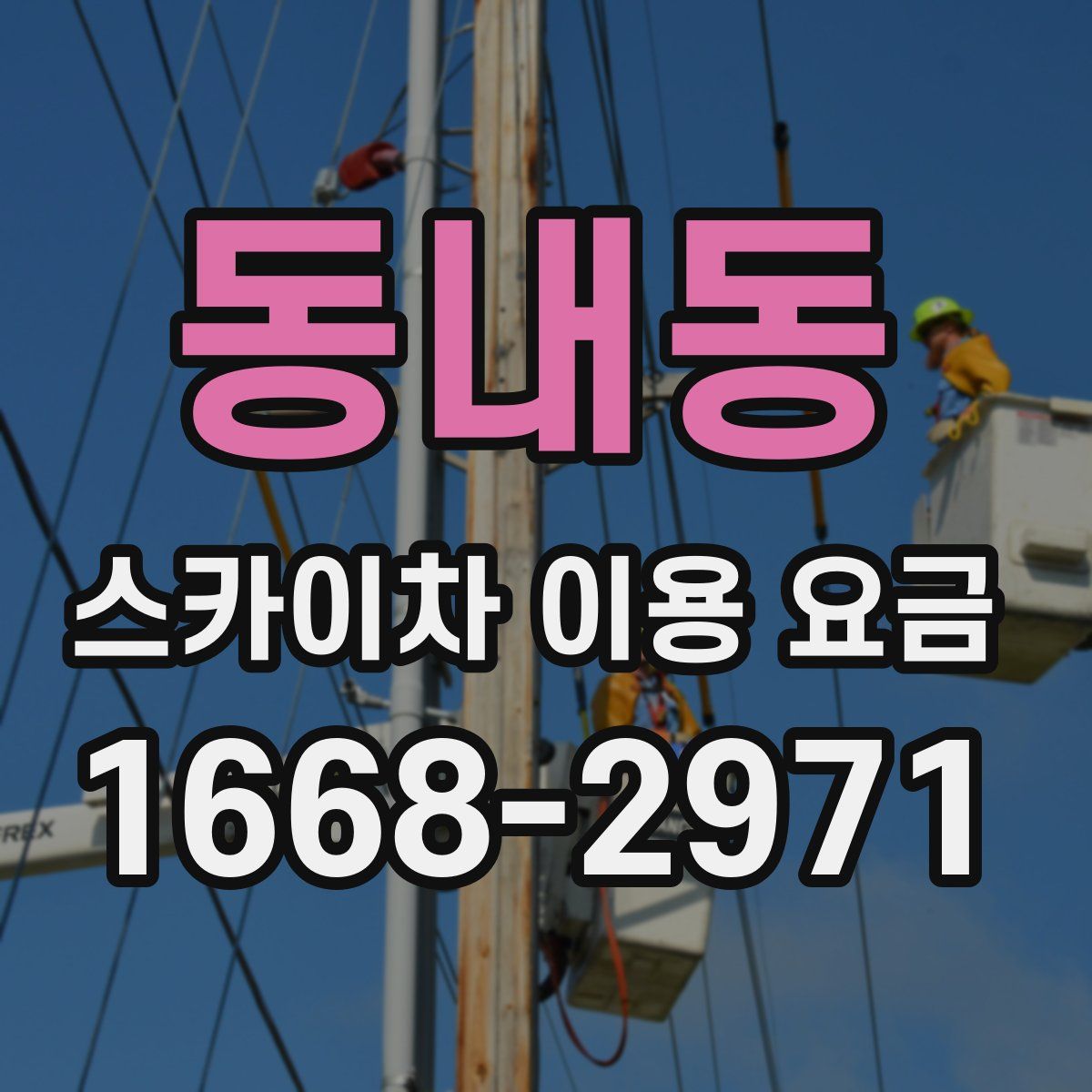 동내동 스카이차 이용 요금