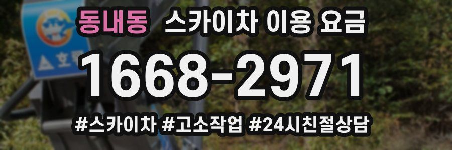 동내동 스카이차 이용 요금
