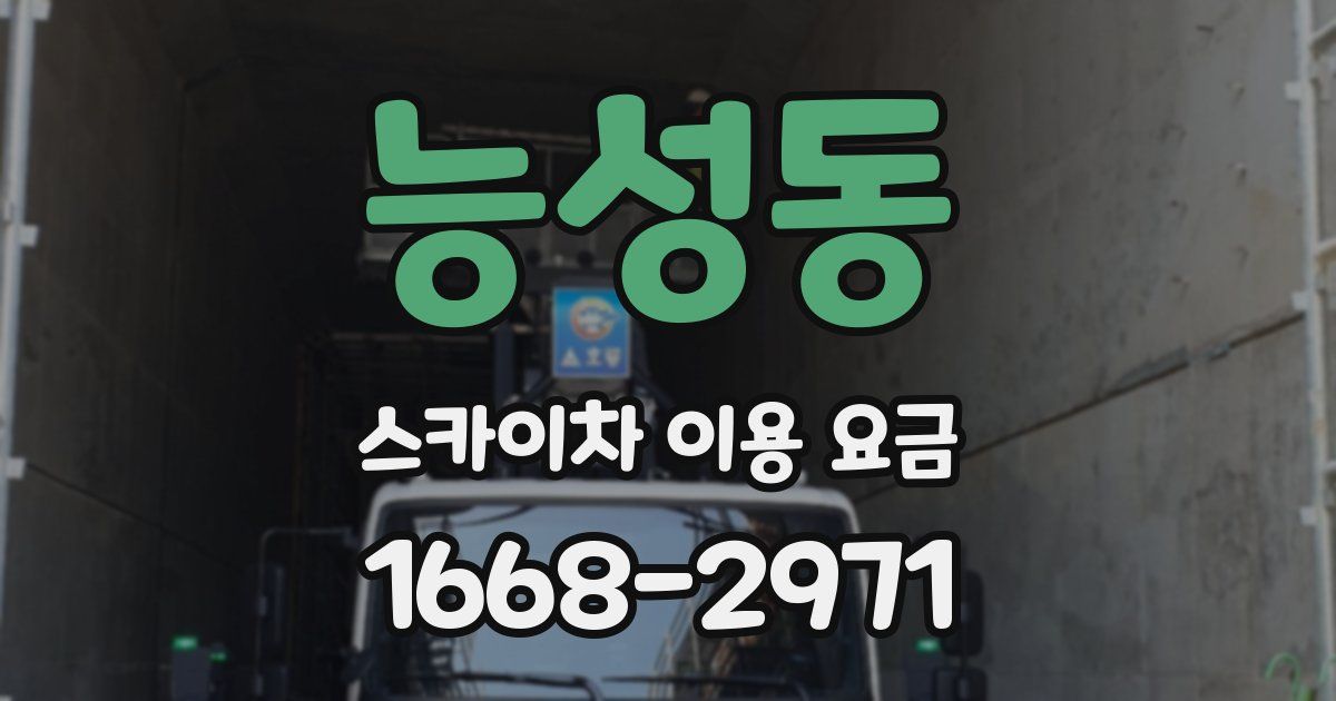 능성동 스카이차 이용 요금