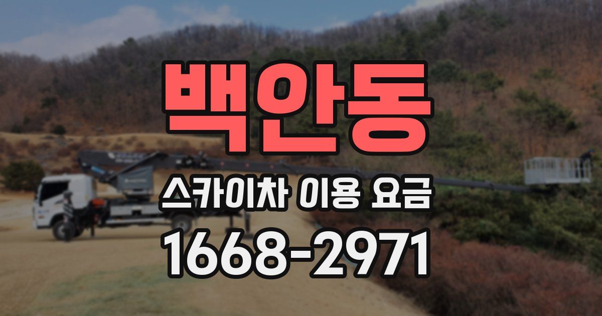 백안동 스카이차 이용 요금