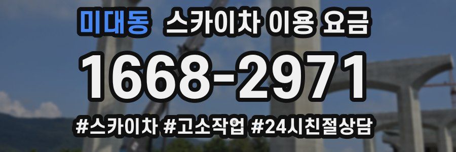 미대동 스카이차 이용 요금