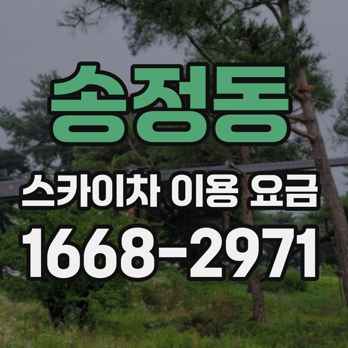 송정동 스카이차 이용 요금
