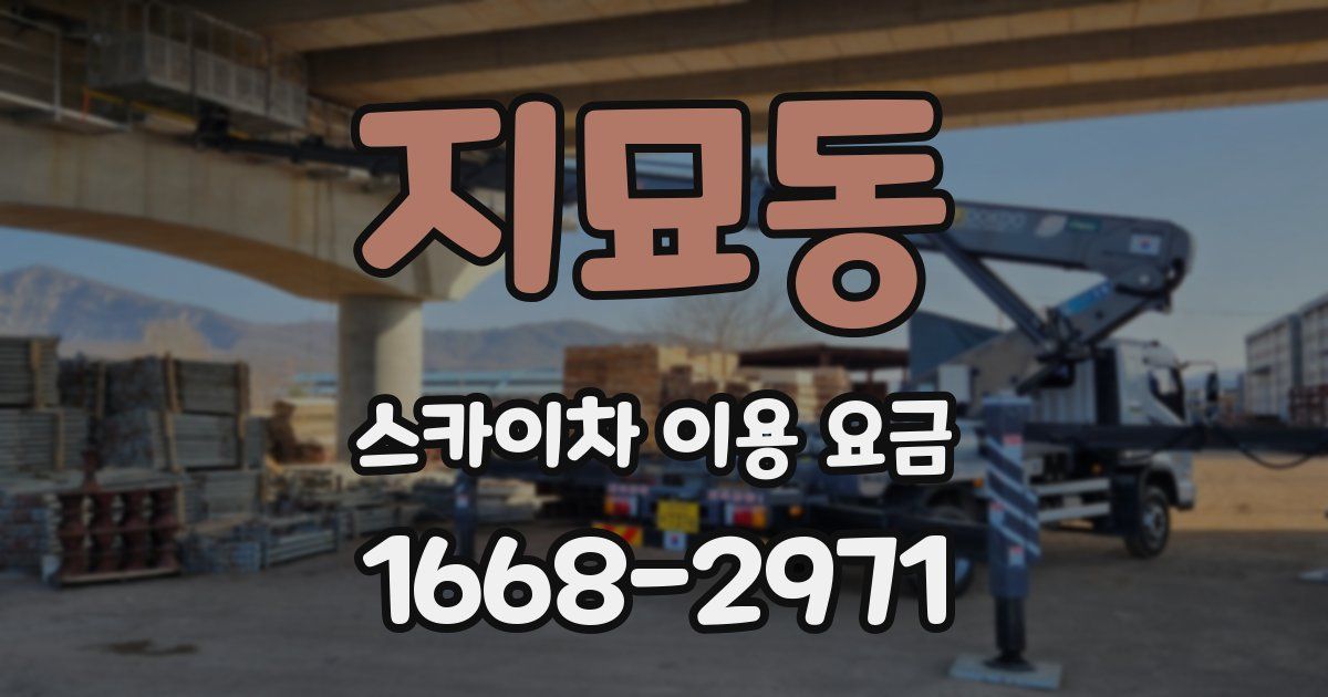 지묘동 스카이차 이용 요금