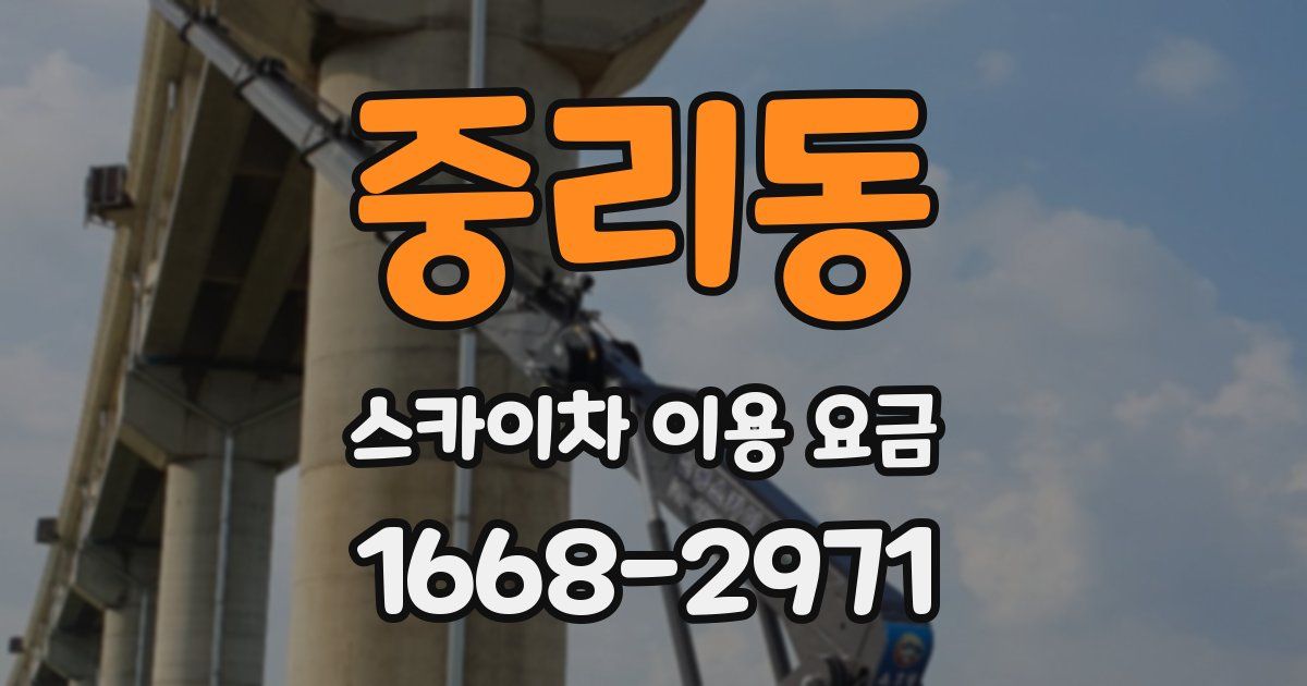 중리동 스카이차 이용 요금