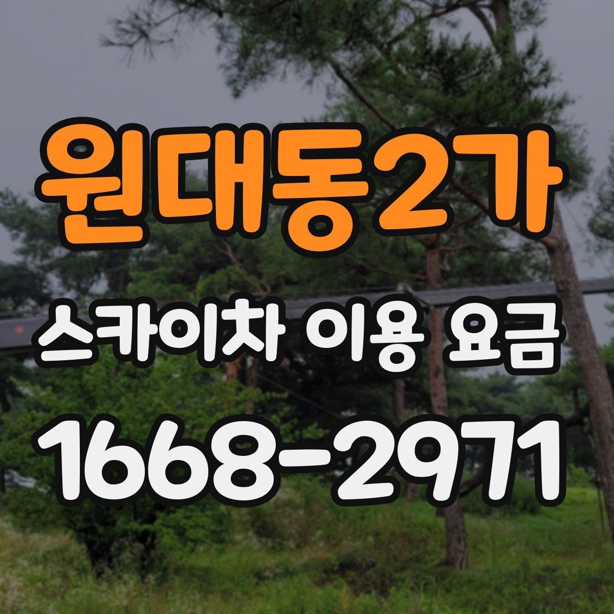 원대동2가 스카이차 이용 요금 비교 전 점검해야 할 내용