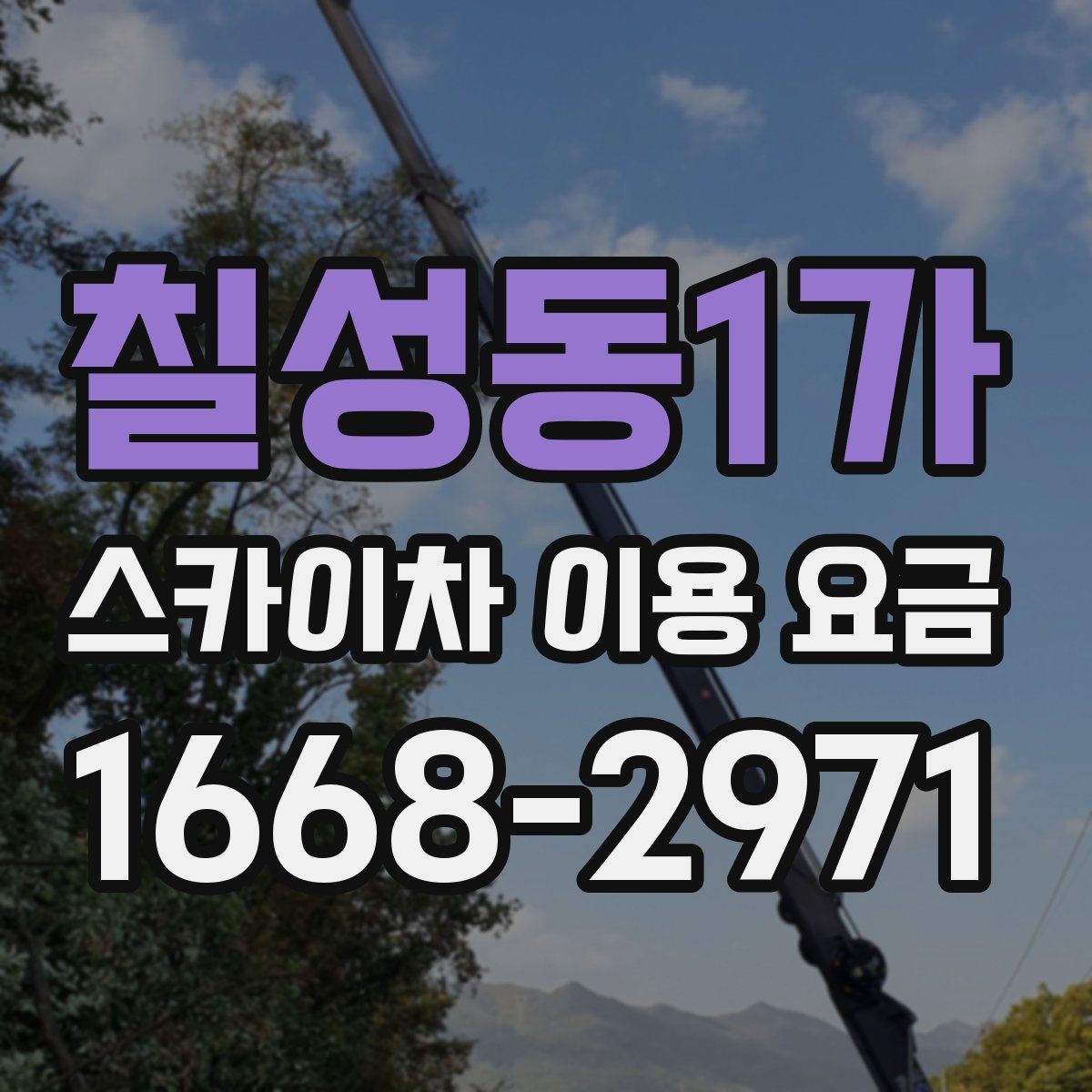 칠성동1가 스카이차 이용 요금
