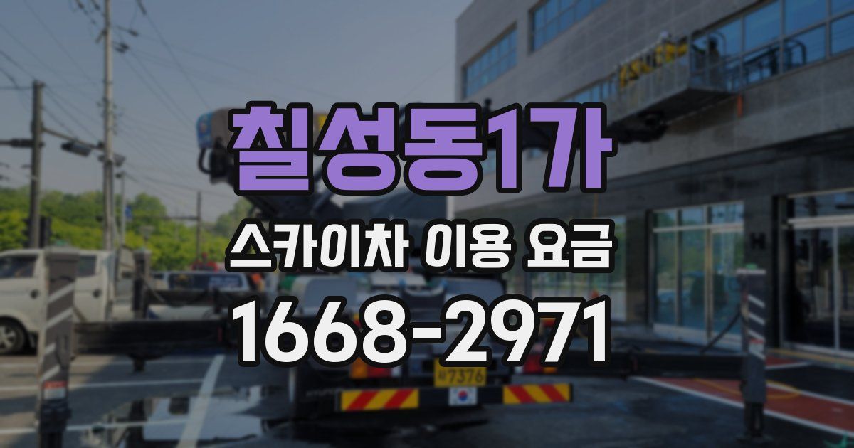 칠성동1가 스카이차 이용 요금