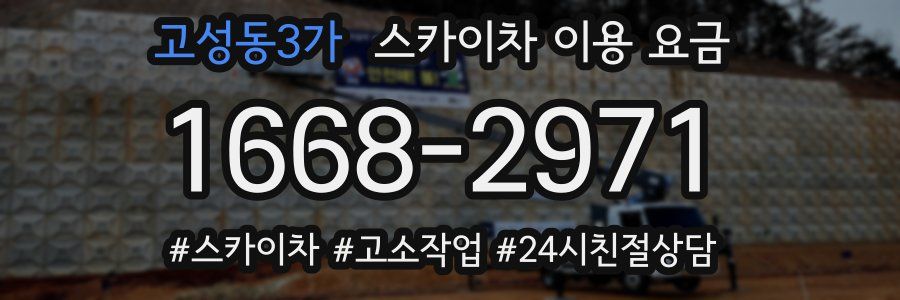 고성동3가 스카이차 이용 요금