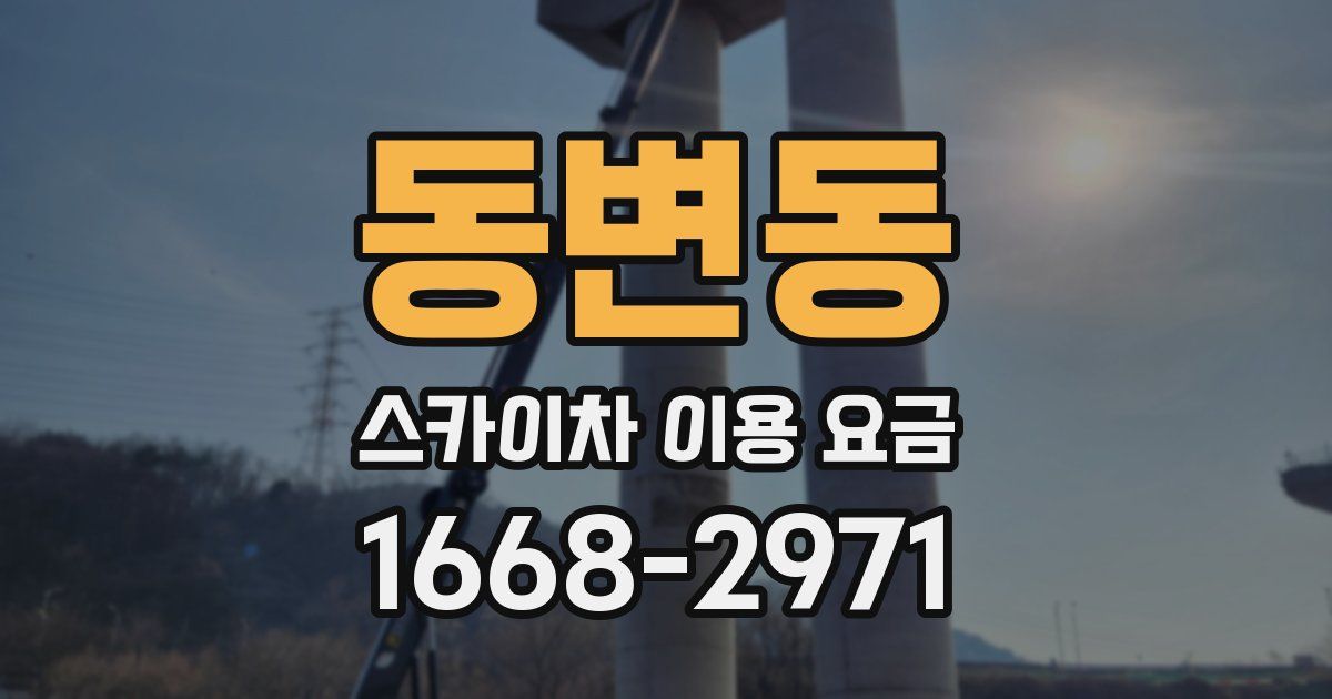 동변동 스카이차 이용 요금