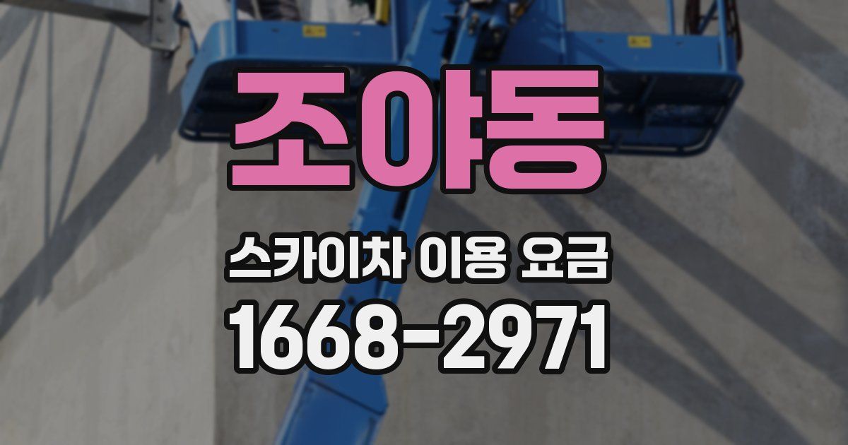 조야동 스카이차 이용 요금