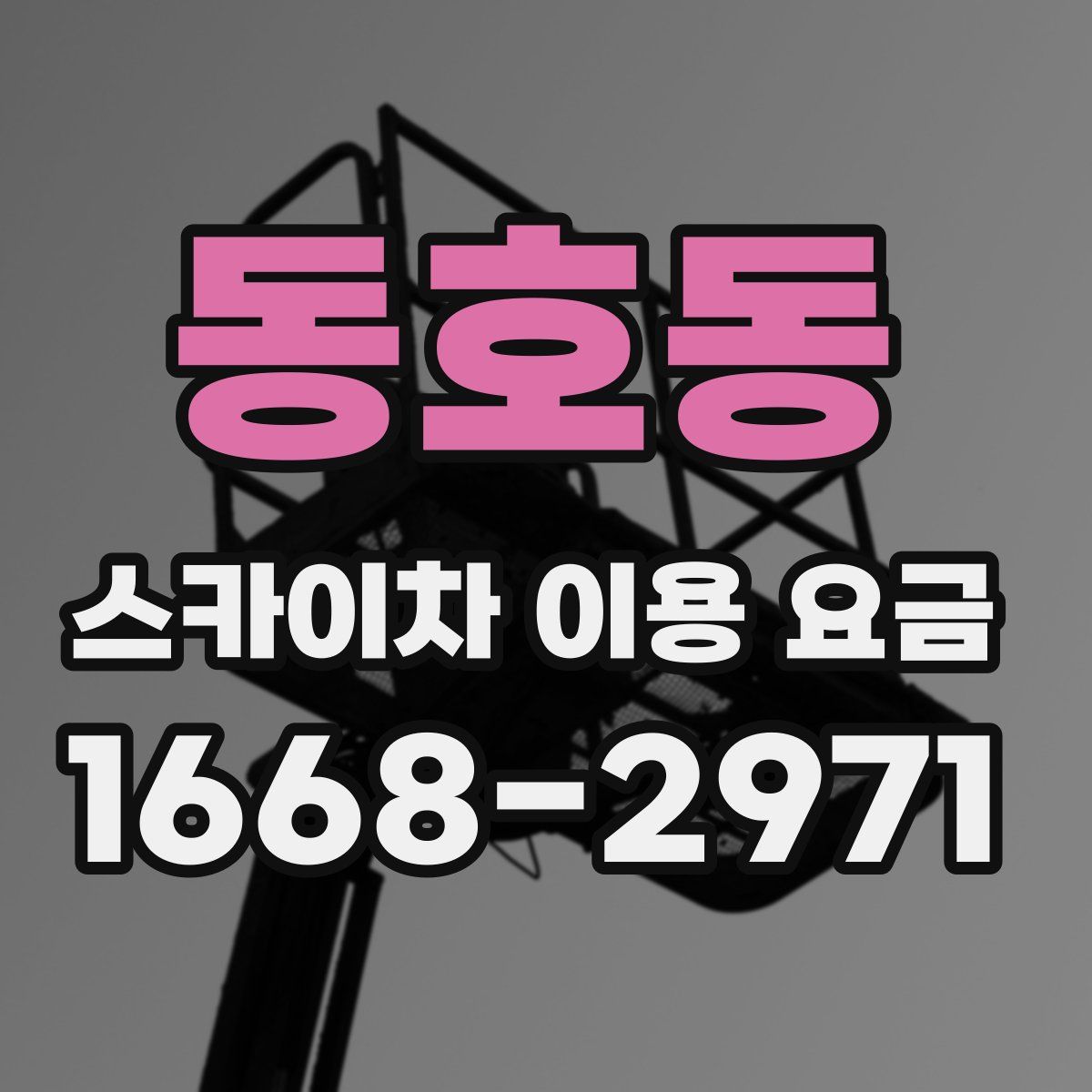 동호동 스카이차 이용 요금