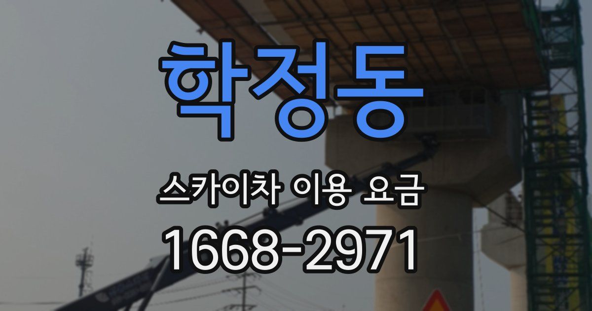 학정동 스카이차 이용 요금