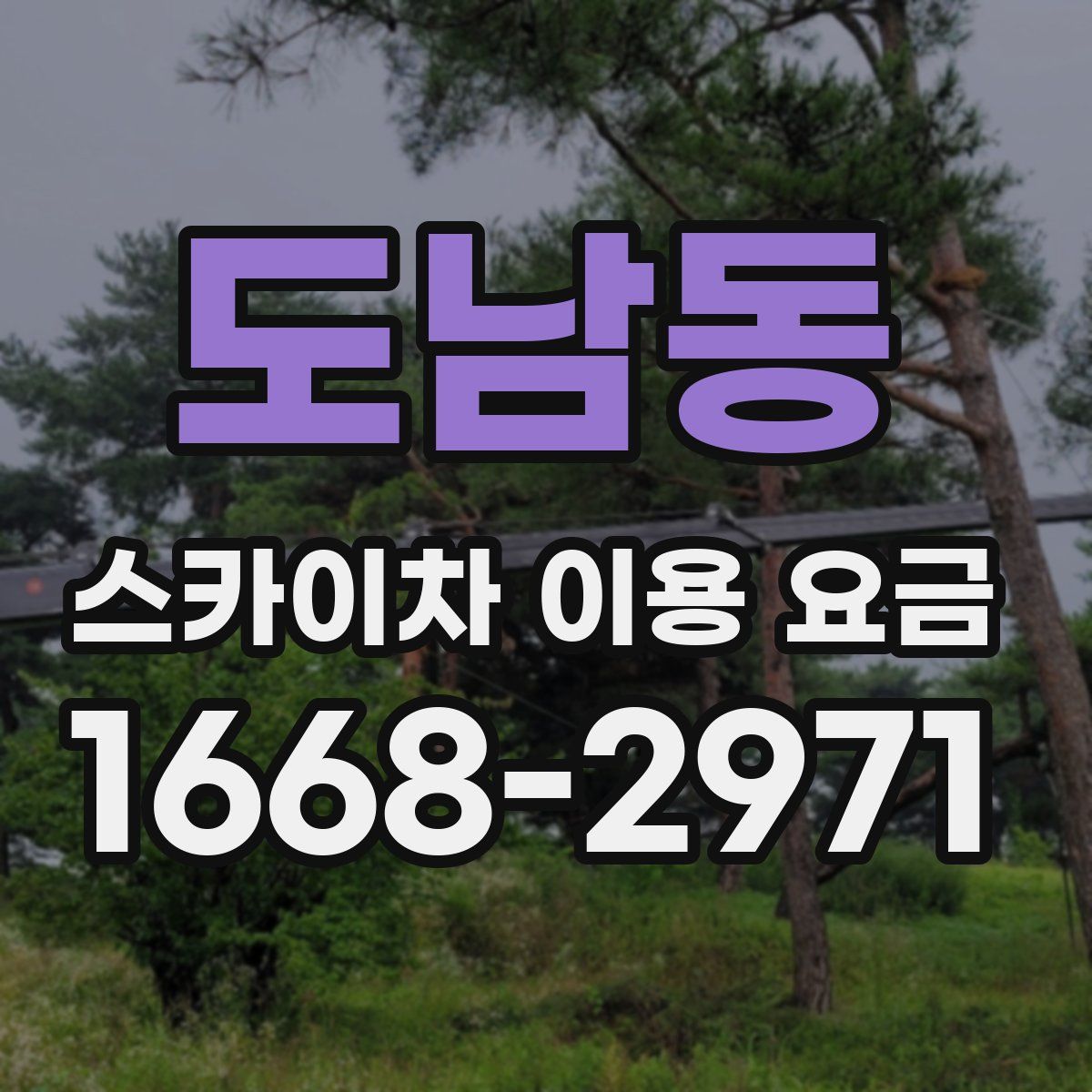 도남동 스카이차 이용 요금