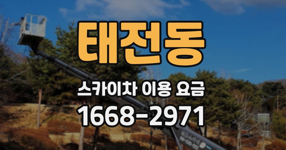 태전동 스카이차 이용 요금
