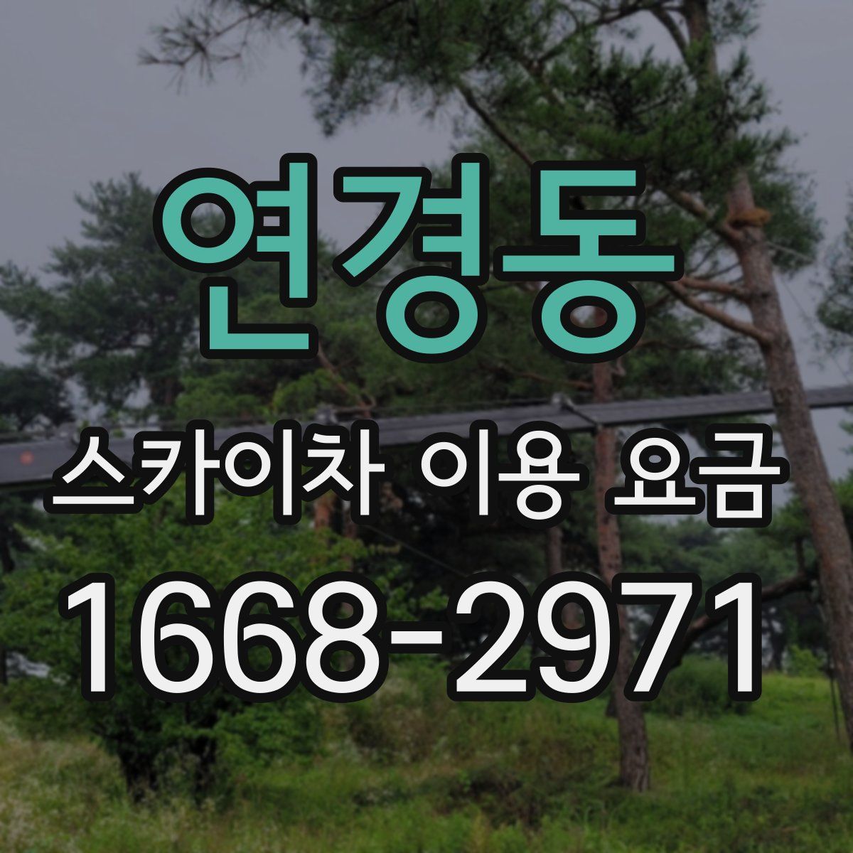 연경동 스카이차 이용 요금