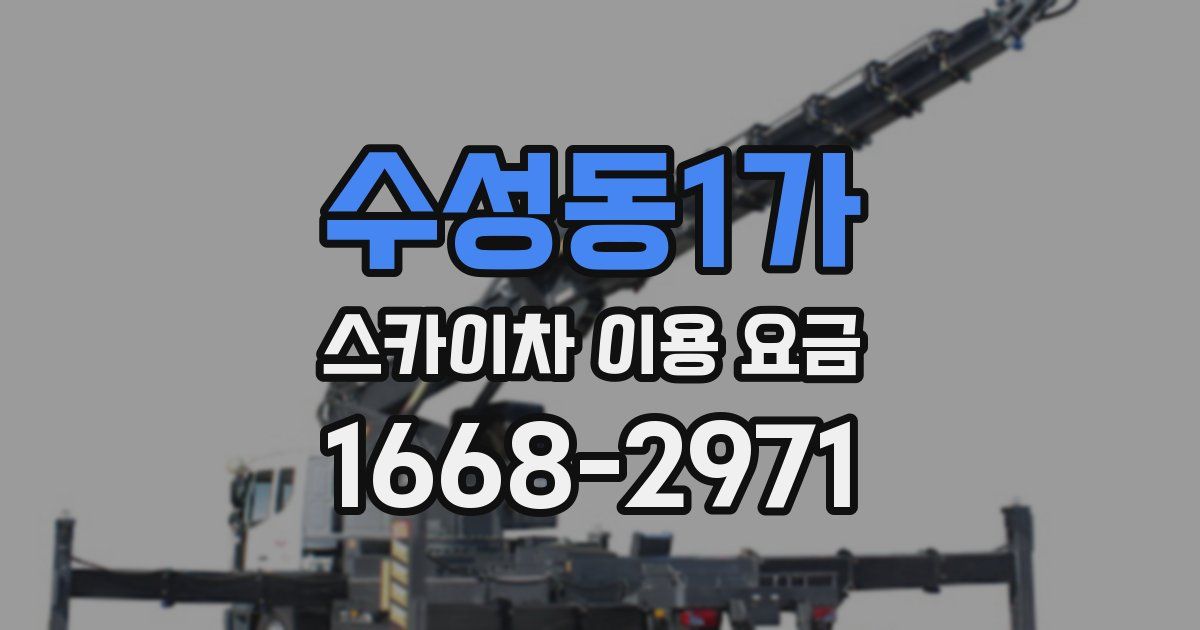 수성동1가 스카이차 이용 요금