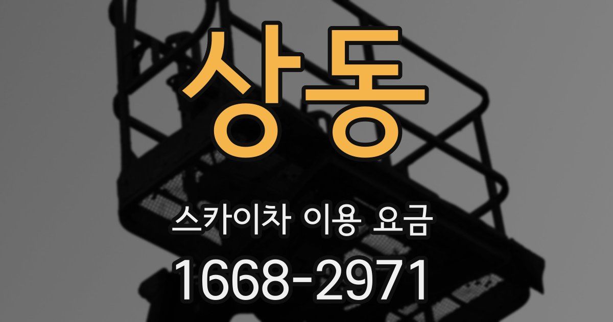 상동 스카이차 이용 요금