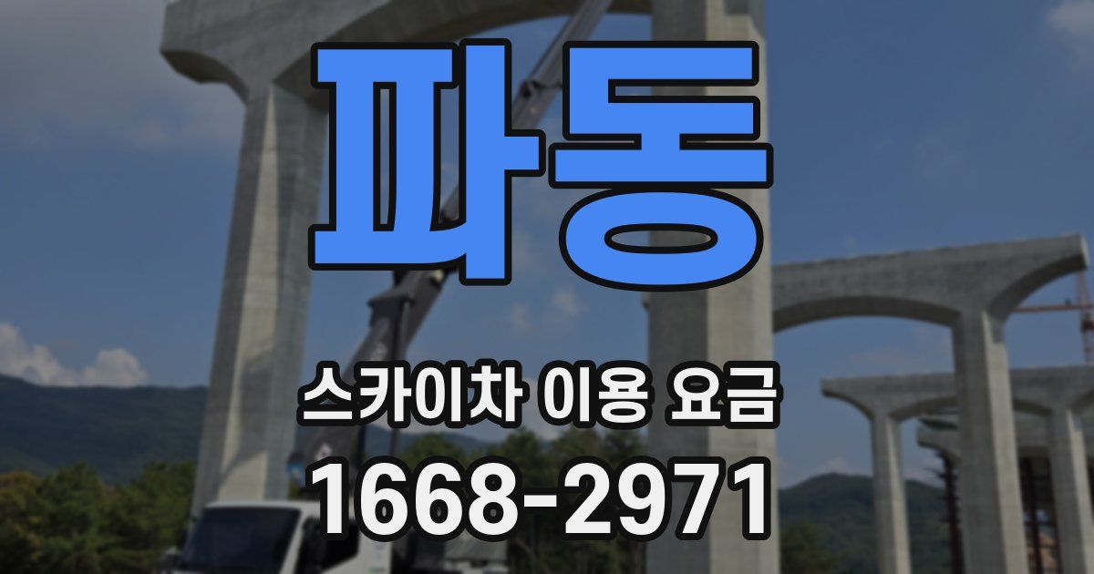 파동 스카이차 이용 요금