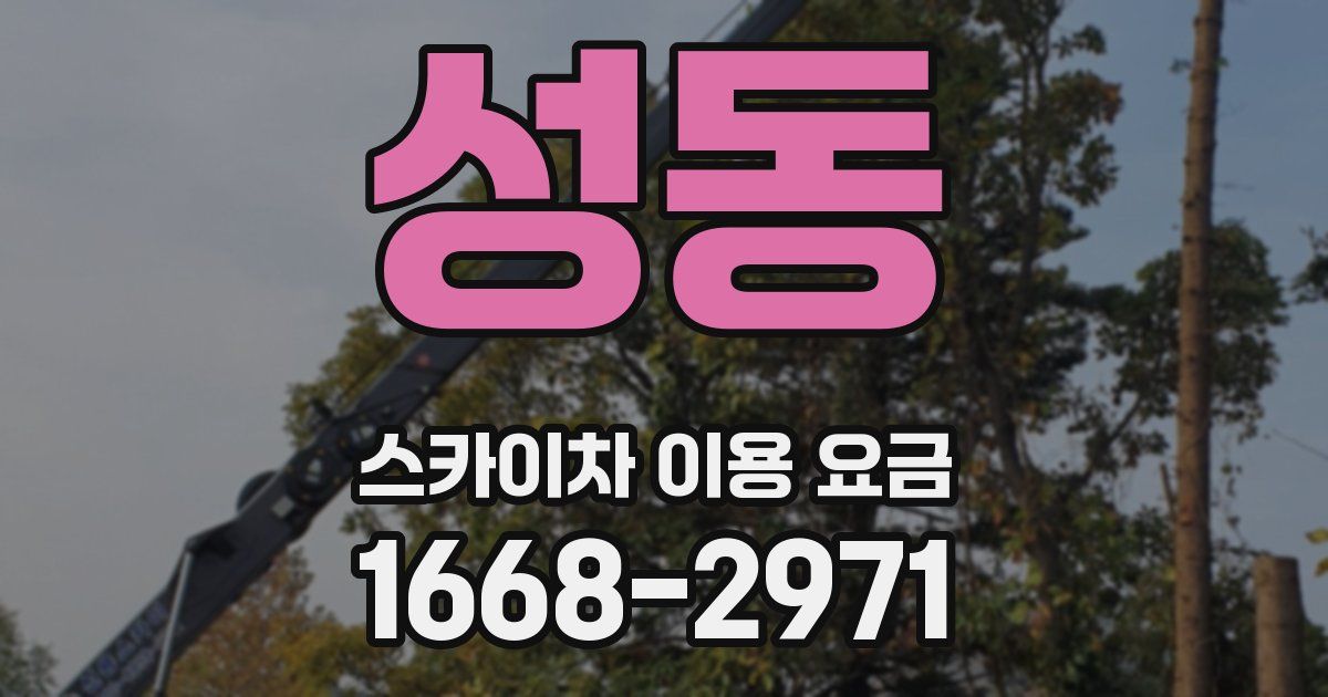 성동 스카이차 이용 요금