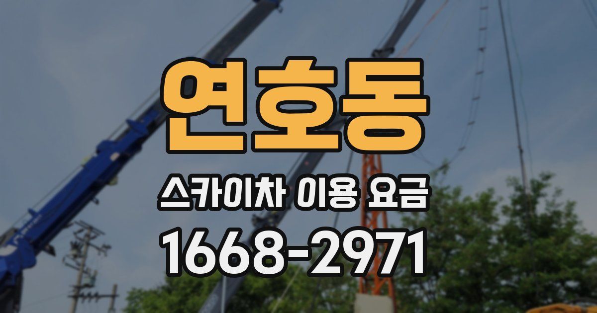 연호동 스카이차 이용 요금