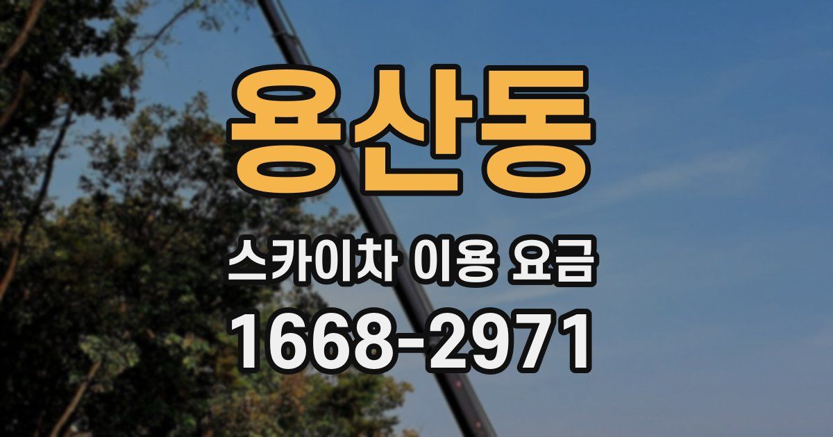 용산동 스카이차 이용 요금