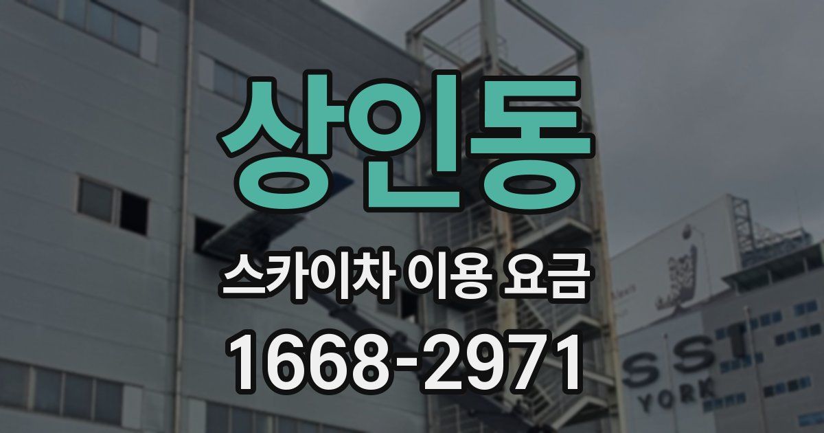 상인동 스카이차 이용 요금