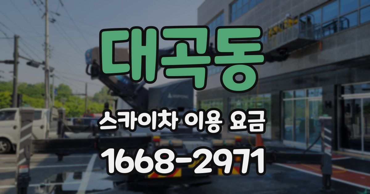 대곡동 스카이차 이용 요금