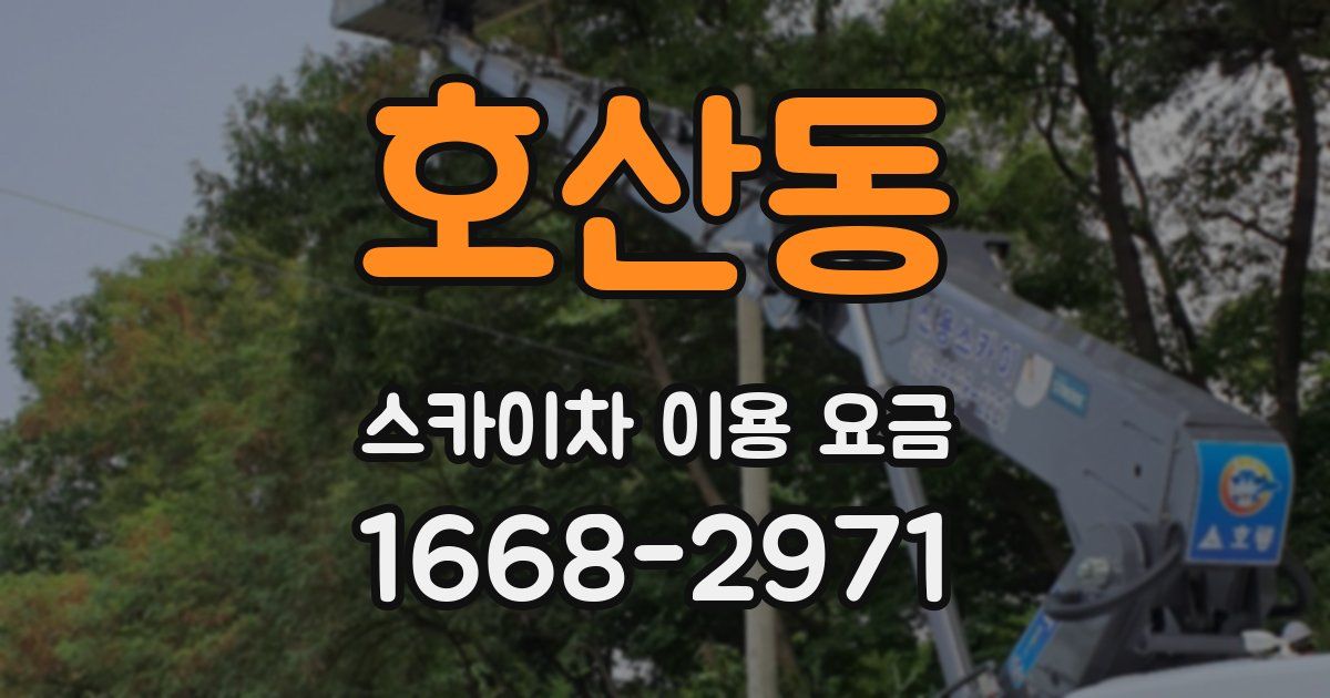 호산동 스카이차 이용 요금