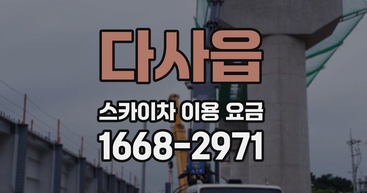 다사읍 스카이차 이용 요금
