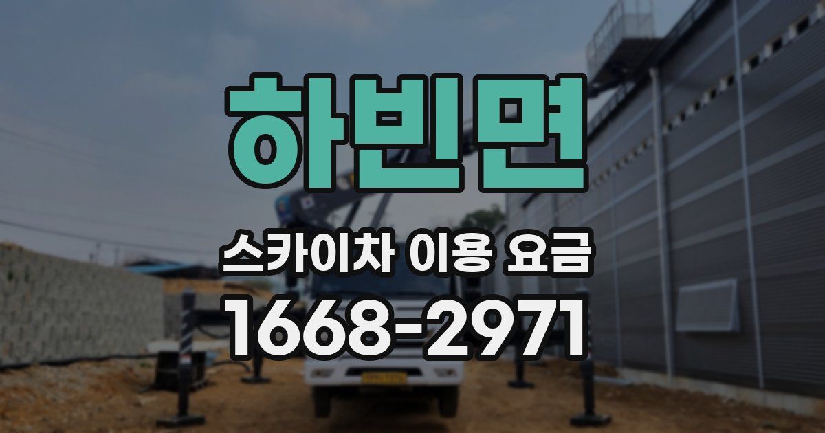 하빈면 스카이차 이용 요금