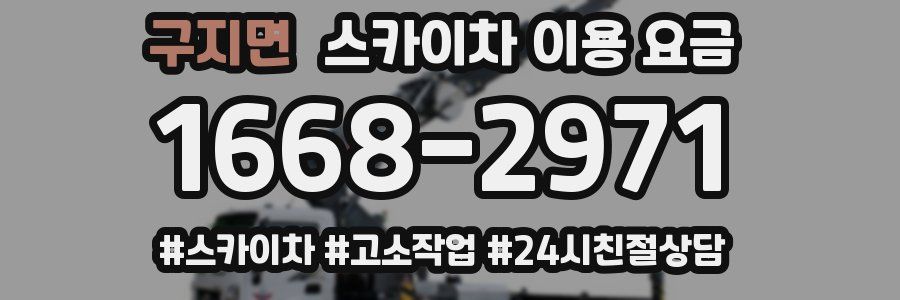 구지면 스카이차 이용 요금