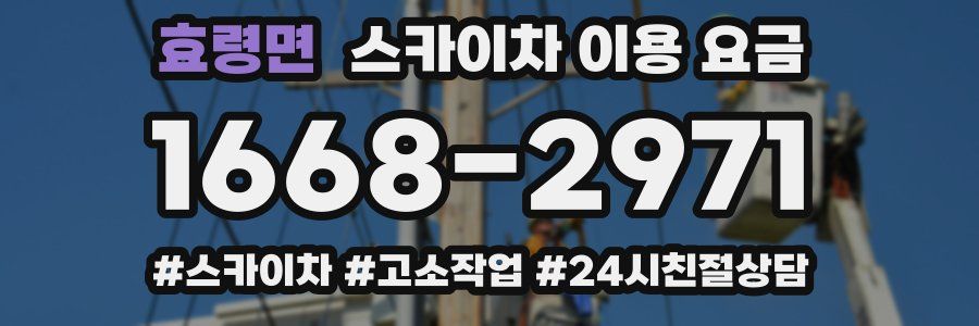 효령면 스카이차 이용 요금