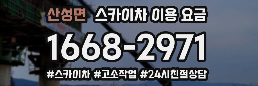 산성면 스카이차 이용 요금
