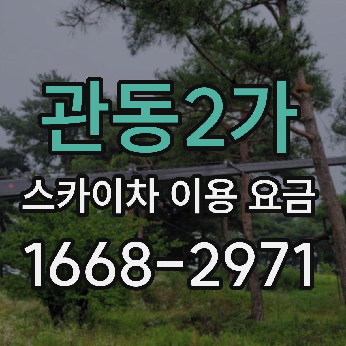 관동2가 스카이차 이용 요금