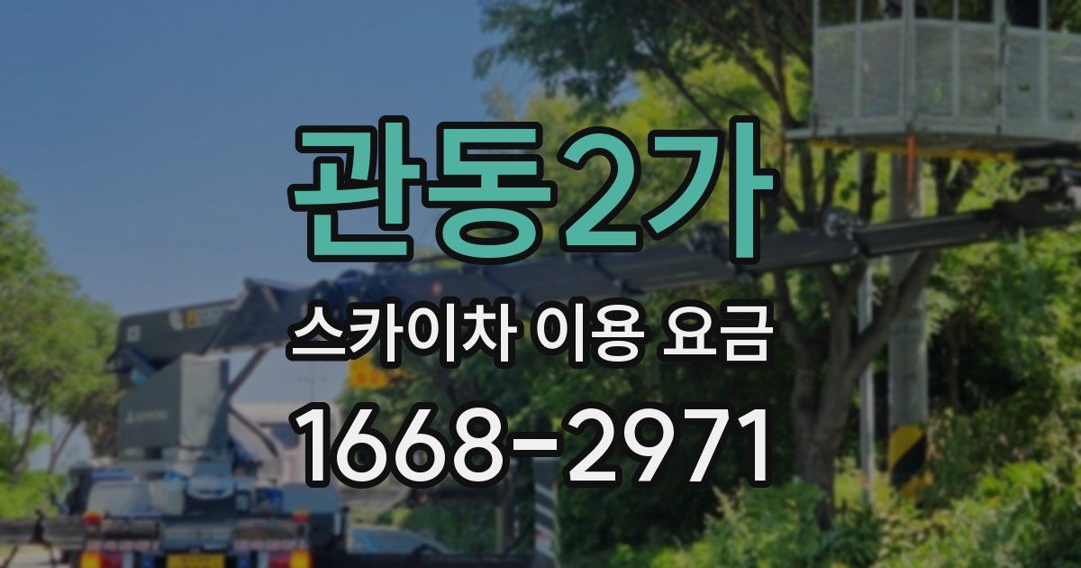 관동2가 스카이차 이용 요금