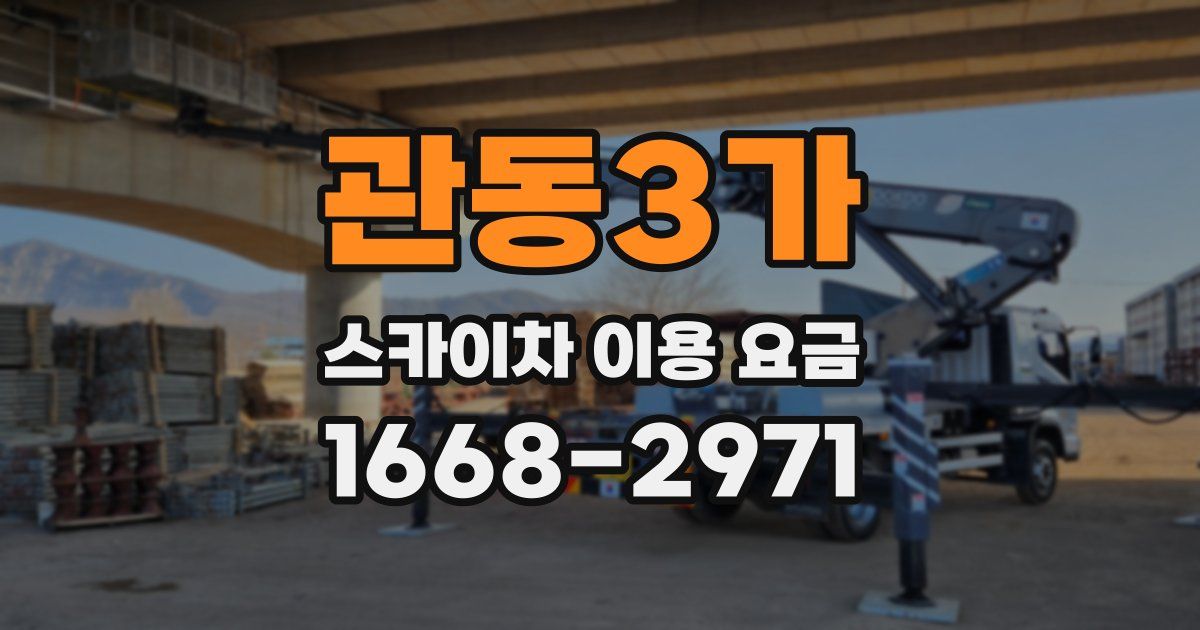 관동3가 스카이차 이용 요금